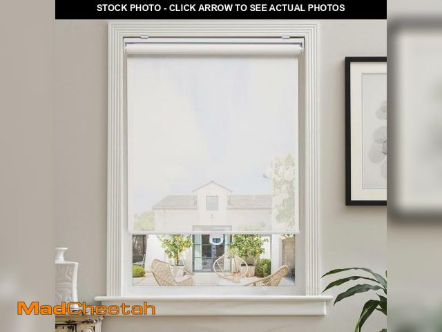 Lot 74-12273099 - *SEE DETAILS* AOSKY Cordless Roller Shades for Windows Light Filtering Shades with 5% Openness Solar...