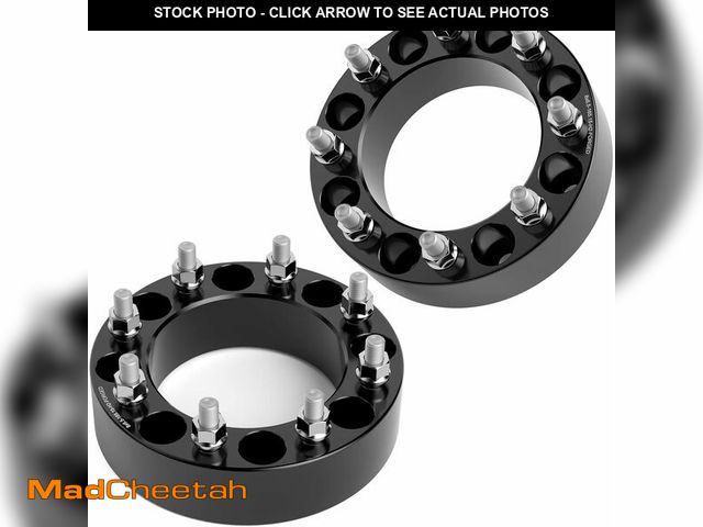 Lot 74-12765449 - KSP 2 inch 8x6.5 Wheel Spacers with M14x1.5 Studs, 8x165.1 Wheel Adapters for Chevy Express Silverad...