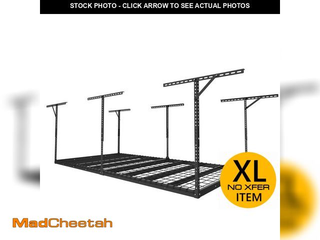 Lot 74-14285364 - FLEXIMOUNTS Max Series 48 in. W x 96 in. D x 24 - 40 in. H Black Heavy Duty Ceiling Mounted Overhead...