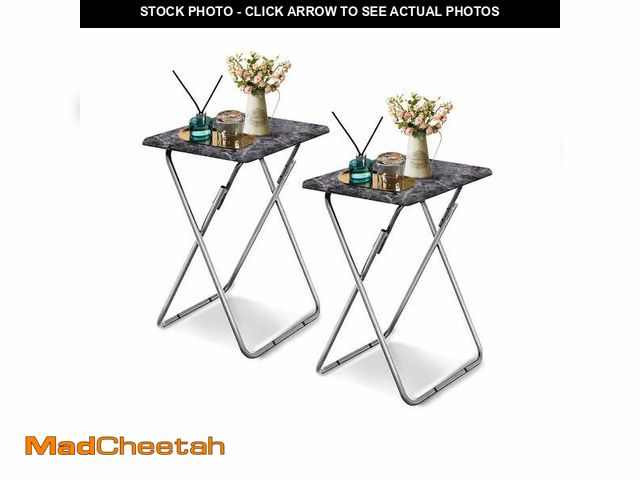 Lot 74-12850304 - Garden 4 you Folding TV Tray Table,TV Dinner Table with Sturdy MDF Top,Eating Trays for Living Room ...