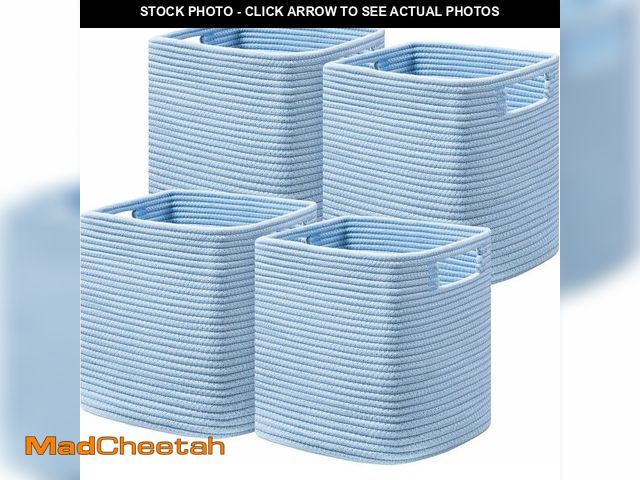 Lot 74-13052856 - UBBCARE Storage Cubes 11 Inch, Cotton Rope Woven Baskets for Organizing, Cube Storage Bin for Baby N...