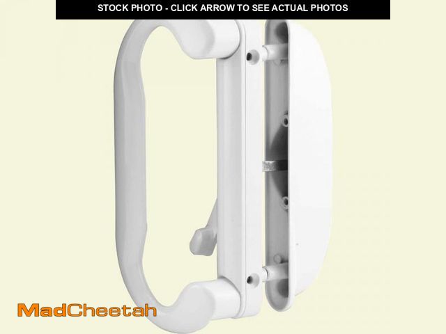 Lot 74-5200975 - Roto, Diecast, White, Patio Door Handle Set, Square Drive Center Lever (MISSING HARDWARE) - H 11.5 i...