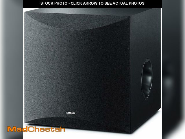 Lot 74-14307633 - (POWER CABLE SLICED) Yamaha Audio 10" 100W Powered Subwoofer - Black (NS-SW100BL) - UNUSED