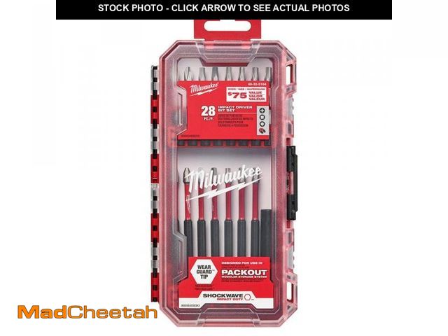 Lot 74-12496391 - Milwaukee SHOCKWAVE Impact Duty Alloy Steel Screw Driver Bit Set (28-Piece) - UNUSED