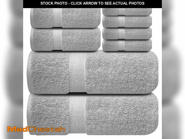 Lot 74-12877745 - Infinitee Xclusives Luxury 100% Cotton Towel Set Ã¢â¬â 8 Piece Bathroom Towel Set (2 Bath Towels,...