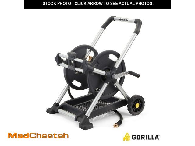 Lot 74-14242327 - Gorilla 200 ft. Aluminum Zero Rust Premium Mobile Hose Reel - UNUSED