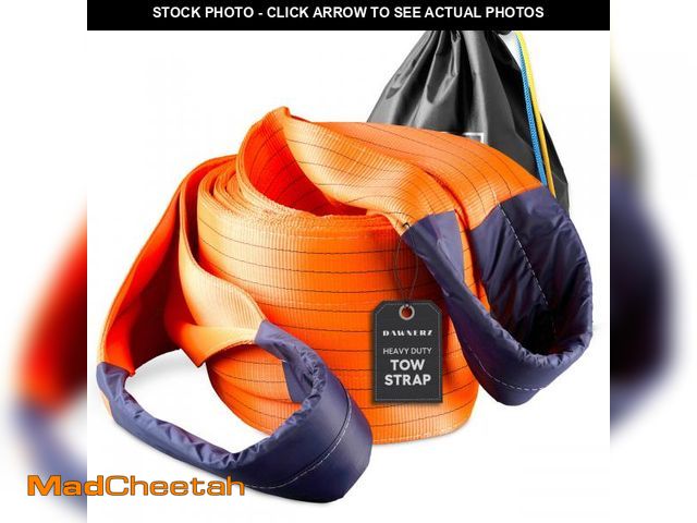 Lot 74-12518259 - Dawnerz Heavy Duty Tow Strap 30 ft 380000 lbs Minimum Break Strength - Dawnerz Towing Rope for Truck...