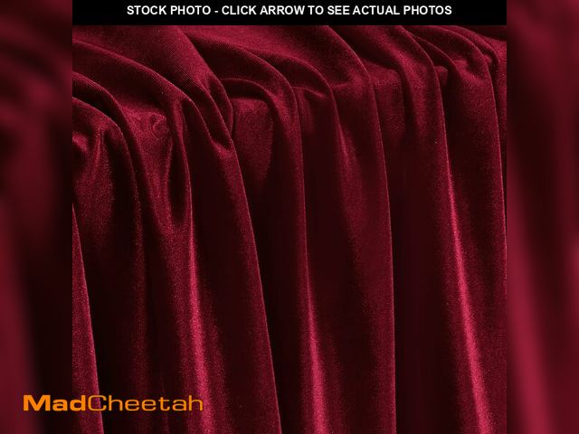 Lot 74-13544888 - KKJIAF Burgundy Stretch Velvet Fabric 60 Inch Wide, 5 Yard Soft Stretchy Fabric for Sewing Clothes, ...