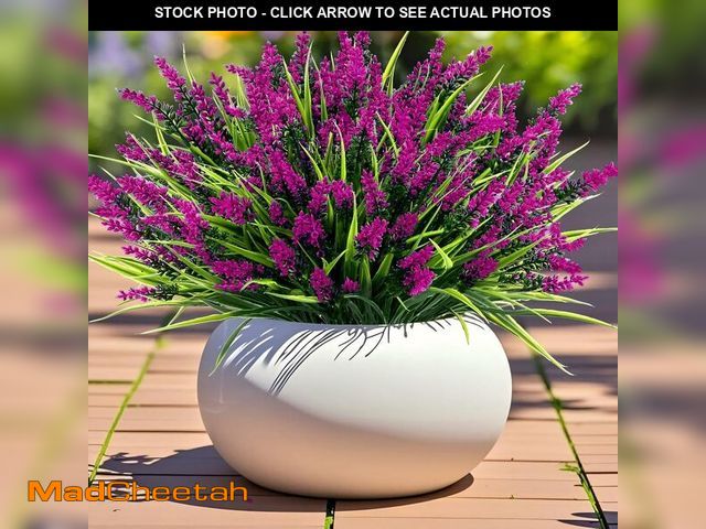 Lot 74-14208978 - Geegoods Artificial Lavender Flowers for Outdoor - 24 Bundles UV Resistant Faux Fuchsia Plants with ...
