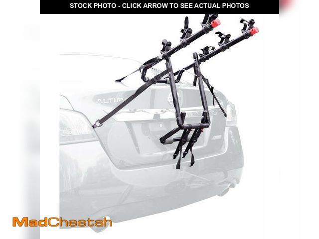 Lot 74-12884723 - Allen Sports Deluxe 3-Bicycle Trunk Mounted Bike Rack Carrier, Model 103DN, Black - UNUSED