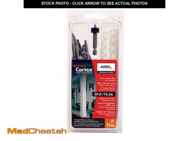 Lot 74-12412354 - FastenMaster Collated Cortex Hidden Fastening System for AZEK Trim - 2 inch Cortex screws and plugs ...