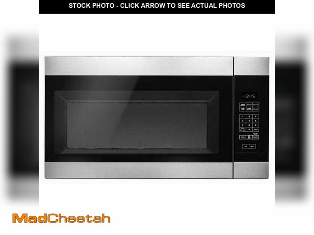 Lot 74-12682282 - Amana 1.6 cu. ft. Over the Range Microwave in Stainless Steel - USED