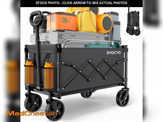 Lot 74-11557340 - SYOCYO Collapsible Foldable Wagon Cart  220lbs Weight Capacity  Lightweight &amp; Portable Folding U...