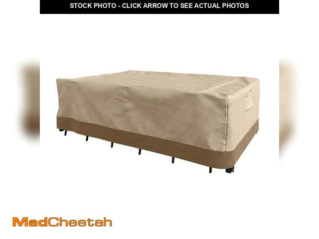 Lot 74-12558713 - Pure Garden Beige Rectangle Heavy-Duty Outdoor Table Cover - UNUSED