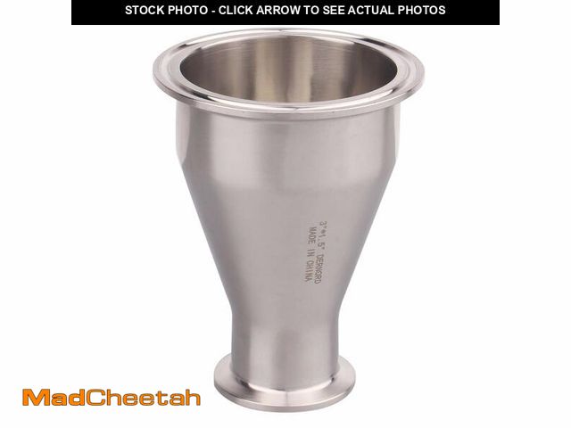 Lot 74-13623833 - DERNORD Sanitary Fitting Reducer Fitting SUS304 Tri Clamp Ferrule Style 3" Tube OD to 1-1/2" Tube OD...