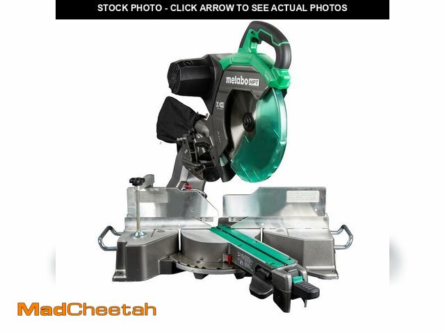 Lot 74-12689861 - Metabo HPT 12-Inch Dual Bevel Sliding Miter Saw, 4000 RPM No-Load Speed, 45ÃÂ° Left and Right Bevel...