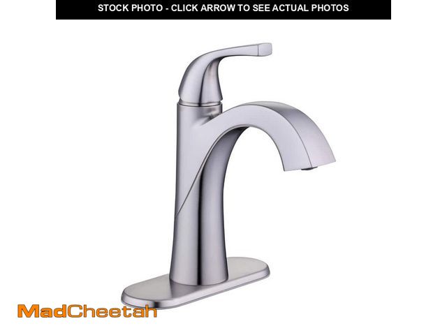 Lot 74-11914686 - *SCRATCHED* Glacier Bay Atterbury Single Hole Single-Handle High-Arc Bathroom Faucet in Brushed Nick...