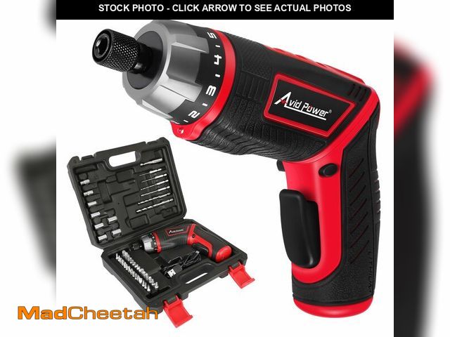 Lot 74-14056936 - AVID POWER Electric Screwdriver Set Rechargeable 4V Cordless Screwdriver Kit with 44pcs Accessories,...