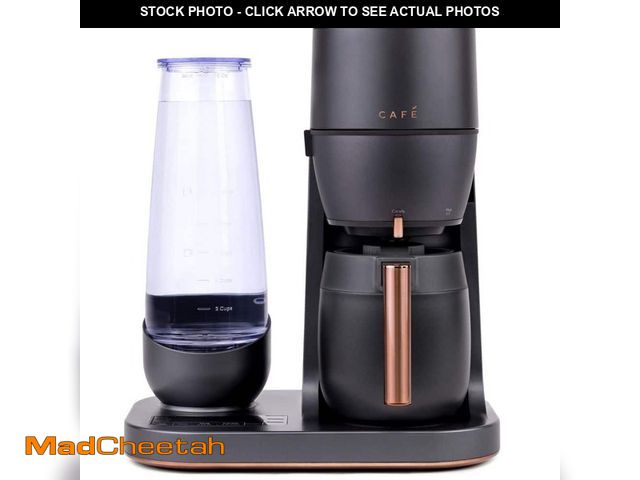 Lot 74-12783404 - *DIRTY/BROKEN HANDLE* Cafe Matte Black Specialty Grind and Brew 10 Cup Coffee Maker with Double Wall...