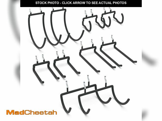 Lot 74-12973327 - HUHOLE Pegboard Drill Holder, Peg Board Utility Hooks, 10 Pack Heavy Duty Peg Board Tool Holder for ...