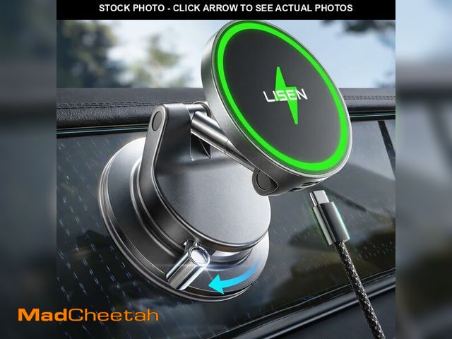 Lot 74-13716889 - LISEN 15W Magsafe Car Mount Charger, Suction Cup Phone Mount, Magnetic Wireless Car Charger, Vacuum ...