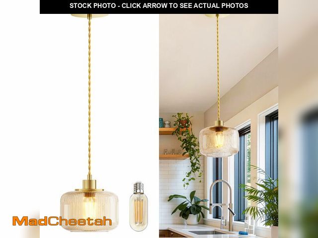 Lot 74-14383954 - Pendant Light, 110V Pendant Lamp with E26 7W LED Bulb for Kitchen Island - UNUSED