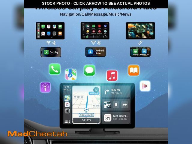 Lot 74-12979784 - Wireless Carplay Screen for Car with 4K Dash Cam, 9" Portable Carplay &amp; Android Auto, HD Touchsc...
