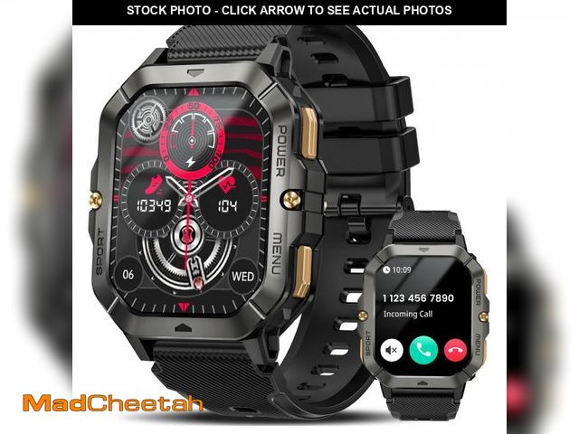 Lot 74-12118082 - Military Smart Watches for Men (Answer/Make Calls), 2.02'' Fitness Smart Watch for Android and iPhon...
