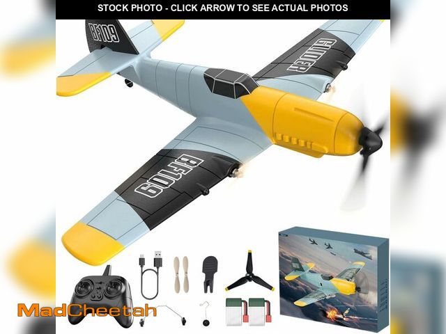 Lot 74-12706558 - Toileum RC Plane, 3 Channel Remote Control Airplane, 6-axis Gyro Stabilizer BF-109 RTF RC Airplane w...