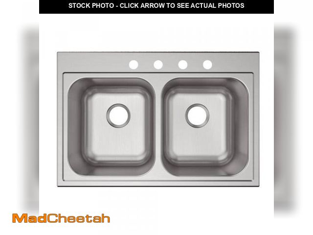 Lot 74-10162124 - Elkay Parkway 33in. Drop-in 1 Bowl 20 Gauge Stainless Steel Sink Only and No Accessories - USED