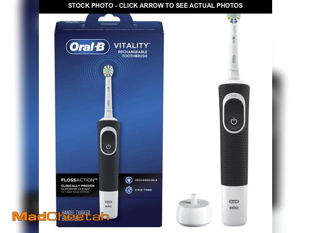 Lot 74-12422173 - Oral-B Vitality Floss Action Rechargeable Electric Toothbrush, Black, 1 Count - UNUSED
