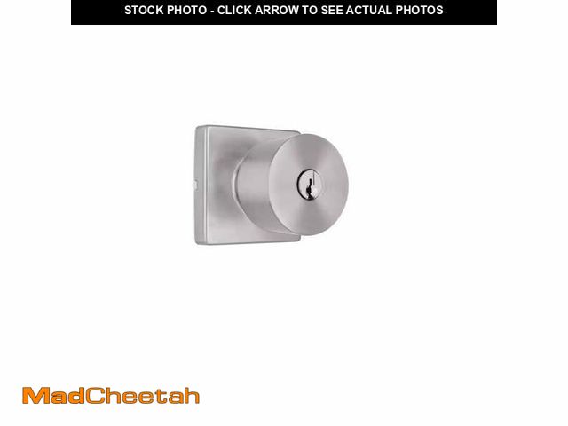 Lot 74-13687089 - Ridgeway Satin Nickel Keyed Entry Door Knob with Square Rose Featuring Dual Keyway ( 6 pack) - UNUSE...