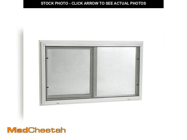 Lot 74-14447323 - TAFCO WINDOWS 32.25 in. x 20.25 in. White Left-Hand Double-Pane Insulated Glass Vinyl Sliding Baseme...