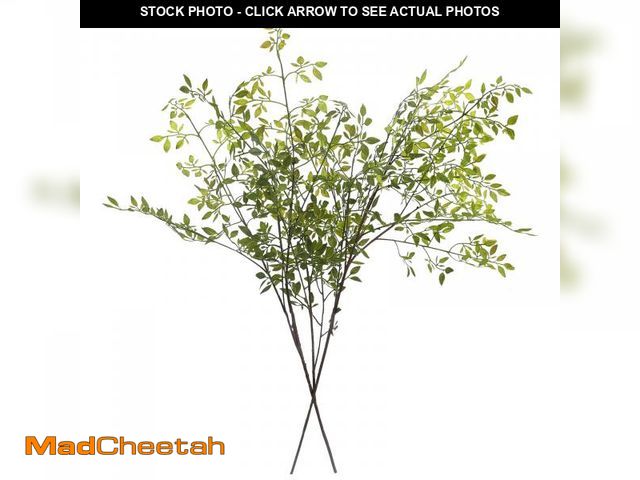 Lot 74-12050780 - Melorca&amp;Guilla Artificial Plants,2PCS 43" Green Faux Branches for Vase,Artificial Plants for Sho...