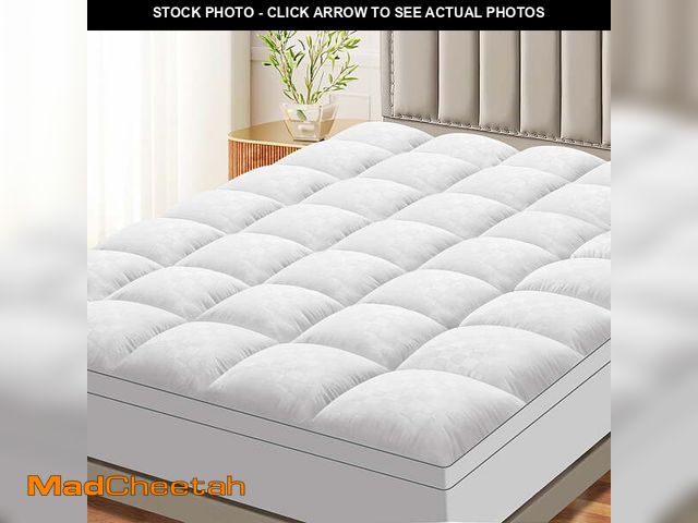 Lot 74-12850374 - WISHEAD Queen Size Mattress Pad, Extra Thick Pillow Top Mattress Topper with 8-21" Deep Pocket, Plus...