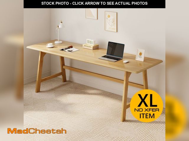 Lot 74-12660031 - IOTXY Solid Wood Writing Table - 72" W x 24" D Minimalist Long Computer Desk for Home Office, Work, ...