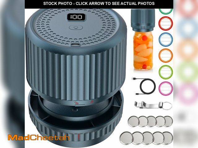 Lot 74-13545582 - M12 Auto Stop Electric Mason Jar Vacuum Sealer - 2026 Upgrade Smart Jar Vacuum Sealer for Mason Jars...