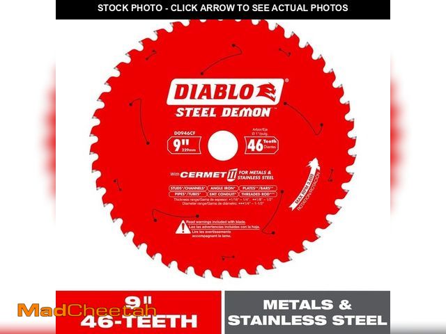 Lot 74-12804134 - DIABLO 9in. x 46-Teeth Steel Demon Cermet II Saw Blade for Medium Metal - UNUSED