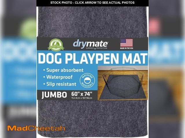 Lot 74-11549127 - Drymate Dog Playpen Mat, Absorbent, Waterproof, Non-Slip, Machine Washable, Jumbo XXL Size (60x74), ...