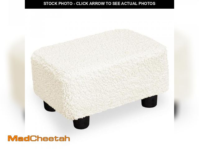 Lot 74-12112640 - CAROLMADE Small Foot Stool Ottoman Footstool with Legs Under Desk Footrest for Living Room Bedroom a...