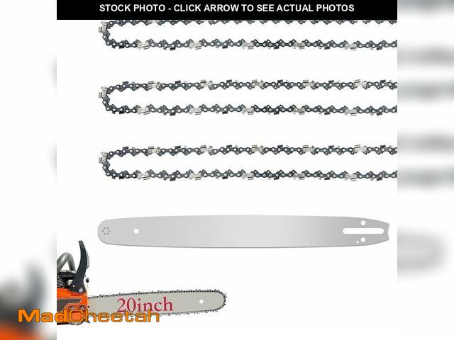 Lot 74-13773534 - 20 Inch Chainsaw Guide Bar - 3/8" LP Pitch, 050" Gauge, 72 Drive Links Fits for Craftsman, Poulan, R...