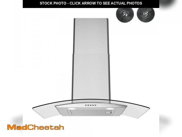 Lot 74-12463163 - Streamline 30 in. Rubiani Convertible Wall Mount Range Hood in Brushed Stainless Steel,Baffle Filter...
