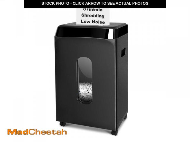 Lot 74-12525104 - Wingwise 58dB Quiet P-4 Cross-Cut Paper Shredder for Home &amp; Office Use | Fast 8-Sheet Feeding, 4...