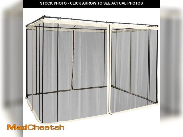 Lot 74-14115465 - Outsunny Replacement Mesh Mosquito Netting Screen Walls for 10 ft. x 10 ft. Patio Gazebo, 4-Panel Si...