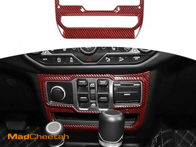 Lot 74-12124654 - RT-TCZ for Jeep JL Center Dash Window Switch Panel Trim Cover for Jeep Wrangler JL JLU Gladiator JT ...