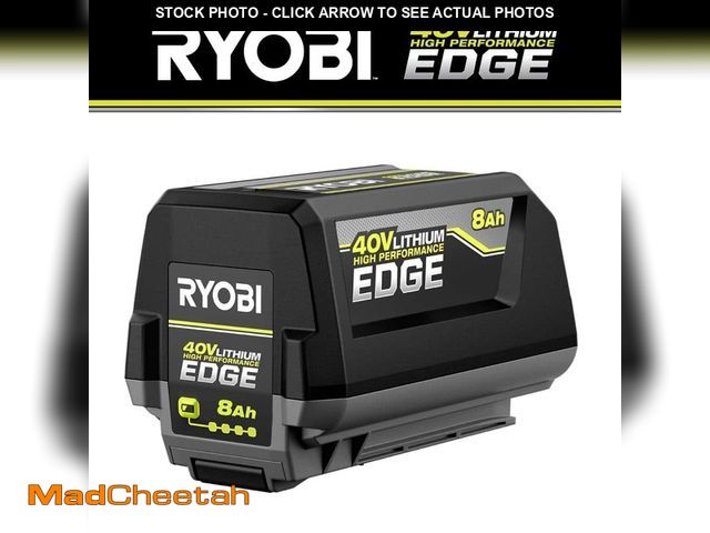 Lot 74-13613293 - RYOBI 40V 8.0 Ah Lithium-Ion High Performance EDGE Battery - UNUSED