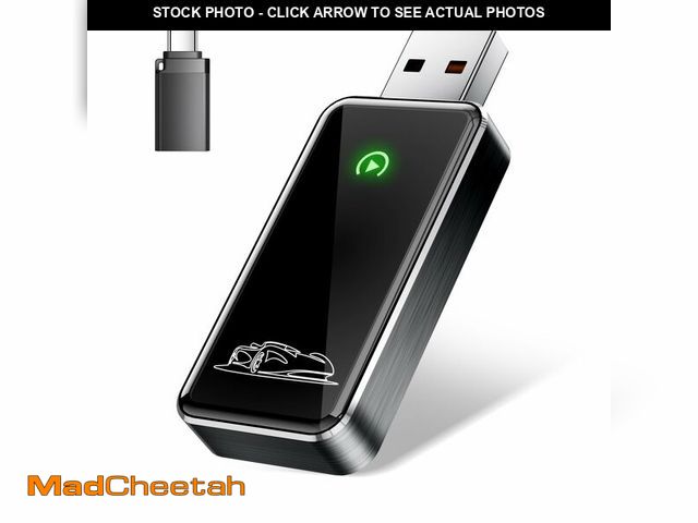 Lot 74-12461216 - Wireless CarPlay Adapter for Apple iPhone - Converts Factory Wired CarPlay to Wireless, Quick Setup ...