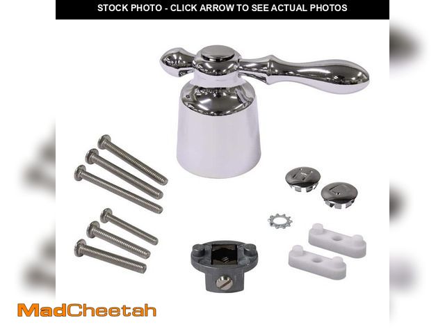 Lot 74-12921066 - *SCRATCHED/MISSING ACCESSORIES* Everbilt Universal Replacement Faucet Handle with Lever Handle Desig...