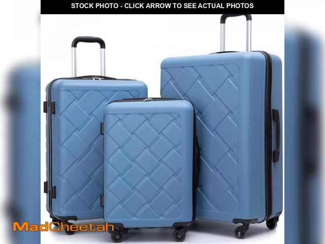 Lot 74-12487813 - Luggage Sets Hardside 3 Piece, Hardshell Suitcase with Lightweight Durable Spinner Wheels,Light Blue...