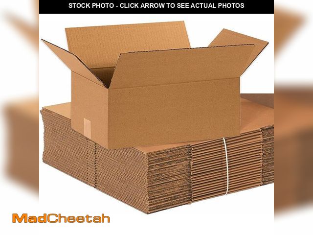 Lot 74-13844404 - BOX USA Moving Boxes 15"L x 10"W x 6"H (25-Pack) Small - Corrugated Cardboard Box for Shipping, Mail...